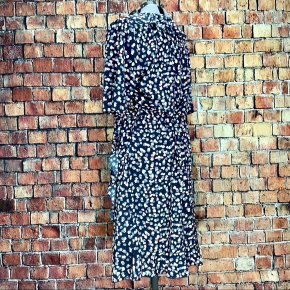 𝅺zizzi Women’s Ruffled V Neck Floral Dress Size Small Plus | 14 - Picture 3 of 8